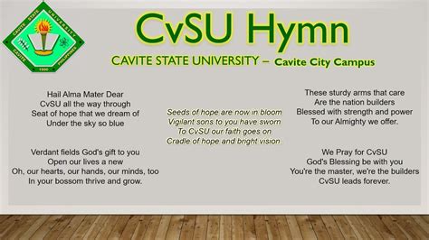 chmsu hymn lyrics|CHMSU HYMN .
